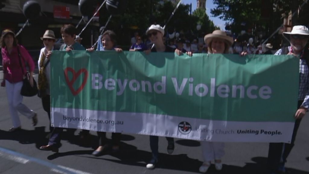 Hundreds march to stop domestic violence - ABC News