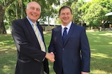 Warren Truss with Llew O'Brien after his preselection win.