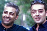 Al-Jazeera journalists Mohamed Fahmy and Baher Mohamed celebrate after being released from prison.