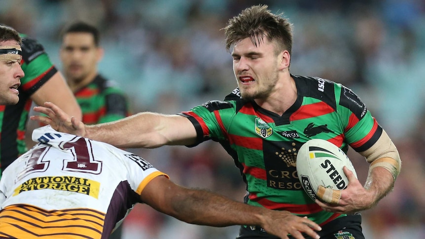 Angus Crichton in action for South Sydney against Brisbane