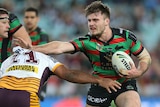 Angus Crichton in action for South Sydney against Brisbane