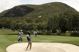 Greg Norman plays at the Australian PGA Championship at Coolum