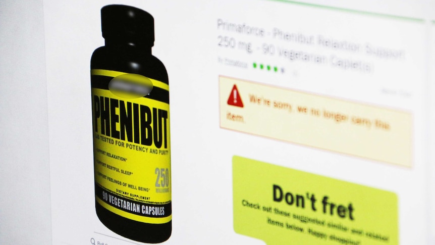 The banned drug Phenibut was until recently available to purchase as a supplement on several Australian websites.
