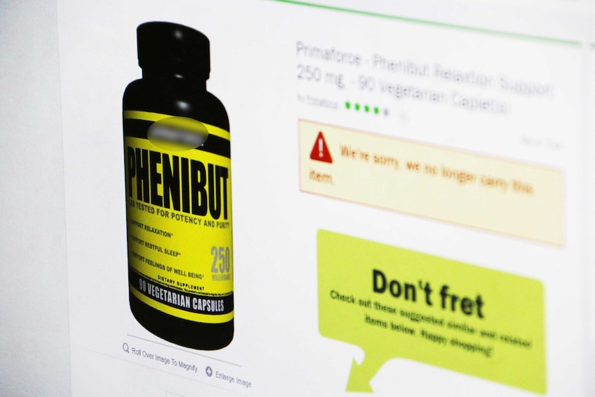 The banned drug Phenibut was until recently available to purchase as a supplement on several Australian websites.