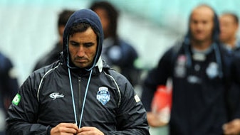 Andrew Johns at an Origin training session (AAP Image: Dean Lewins, file photo)