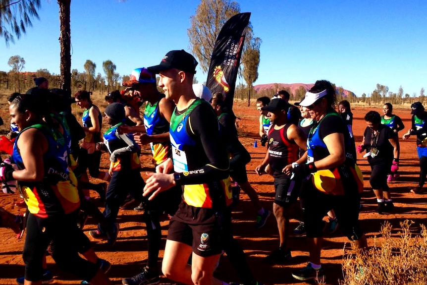 Runners set off at Uluru