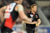 Essendon coach Mark Thompson on the MCG before the 2014 elimination final with North Melbourne