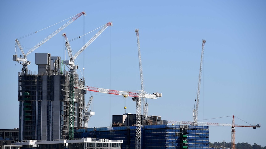 Housing under construction at Wentworth Point