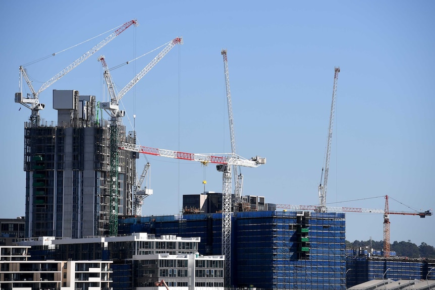 Housing under construction at Wentworth Point