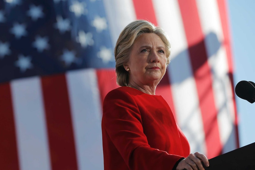 Democratic presidential nominee Hillary Clinton speaks at a campaign rally in Pittsburgh.