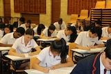 Students do exam