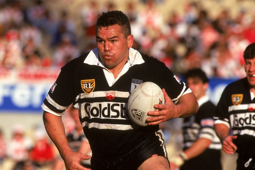 Mark Horo of the Western Suburbs Magpies in action during a ARL match played in Sydney, Australia.