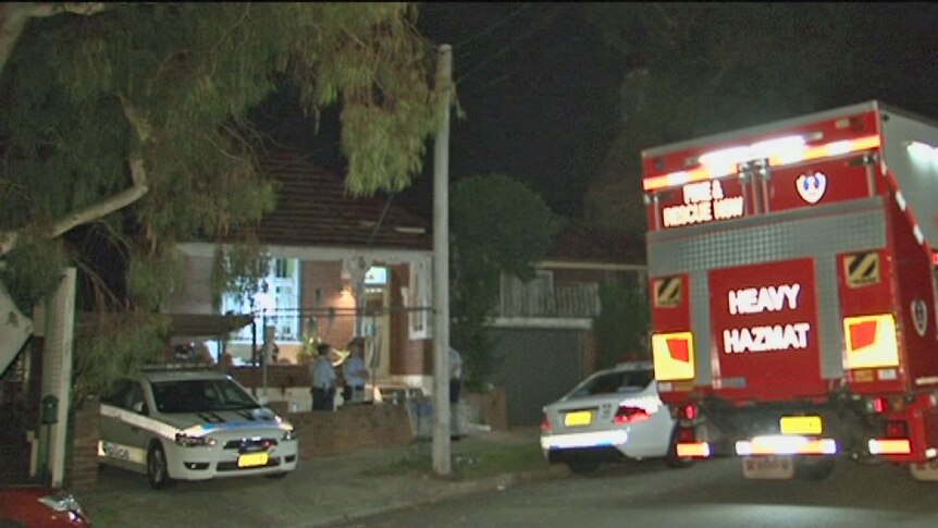 HAZMAT crews outside a suspected Sydney drug lab