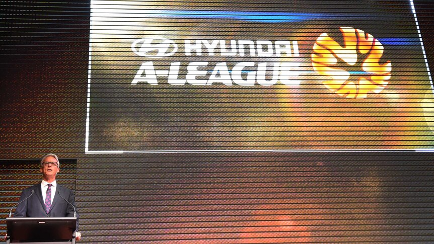 David Gallop at 2015-16 A-League season launch