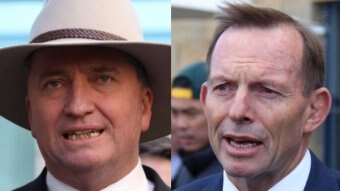 Composite image of Barnaby Joyce and Tony Abbott.