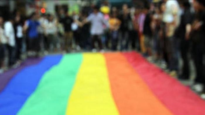 Supporters of same sex marriage rally Adelaide as Julia Gillard delivers the annual Don Dunstan oration. (AFP)