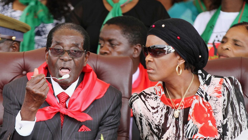 Robert Mugabe at his 91st birthday celebration