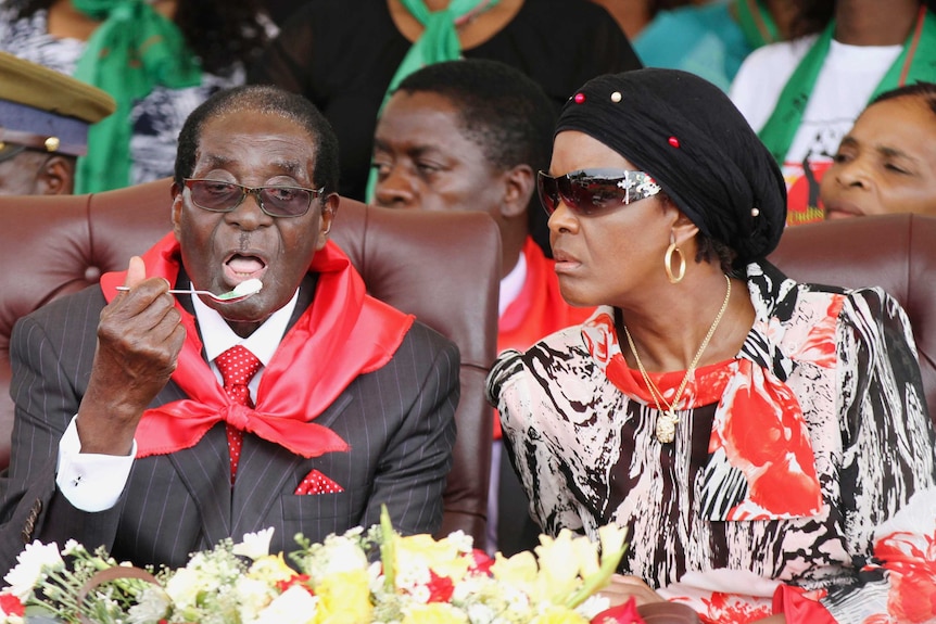 Robert Mugabe at his 91st birthday celebration