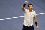 Britain's Andy Murray celebrates his win over Spain's Marcel Granollers at the US Open.