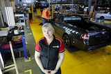 Heather Sinclair, a general assembly worker at the soon to be closed Holden plant in Adelaide.