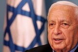 File photo of Ariel Sharon speaking.