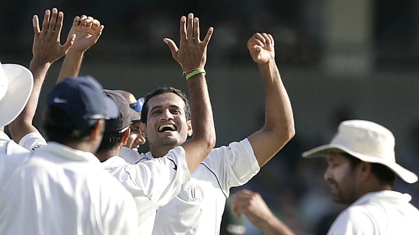Main rival ... India celebrate during the third Test win over Australia in Perth