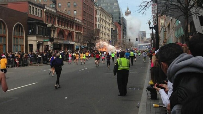 Explosion near Boston Marathon finish line