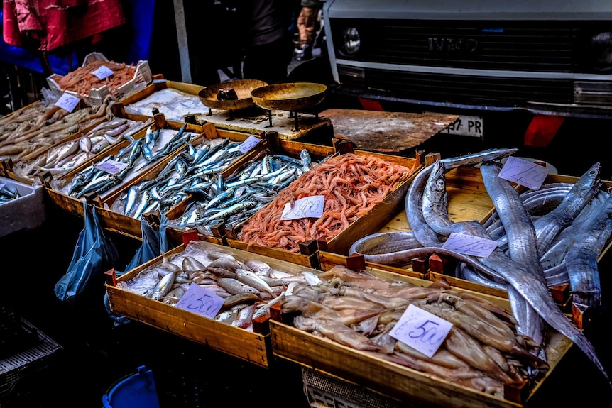 A fish market in Italy.