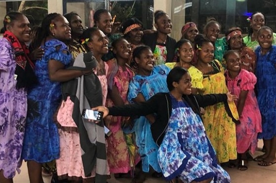 Members of a women's choir from Vanuatu in Alice Springs.