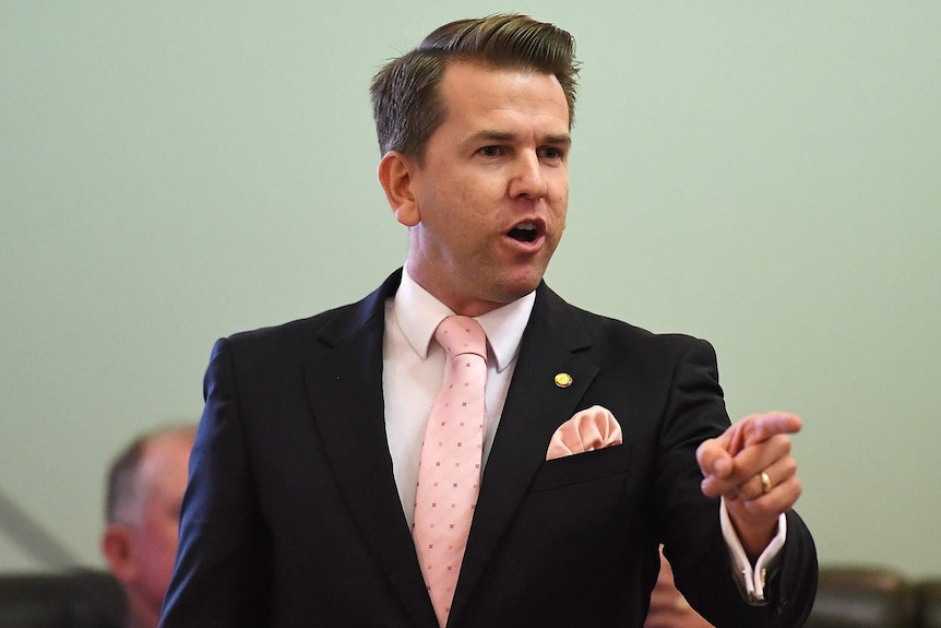 Jarrod Bleijie speaking in Queensland Parliament