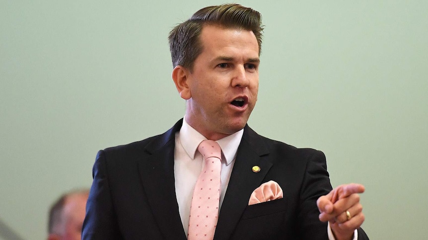 Jarrod Bleijie speaking in Queensland Parliament