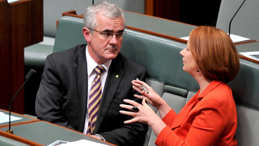 Andrew Wilkie and Julia Gillard