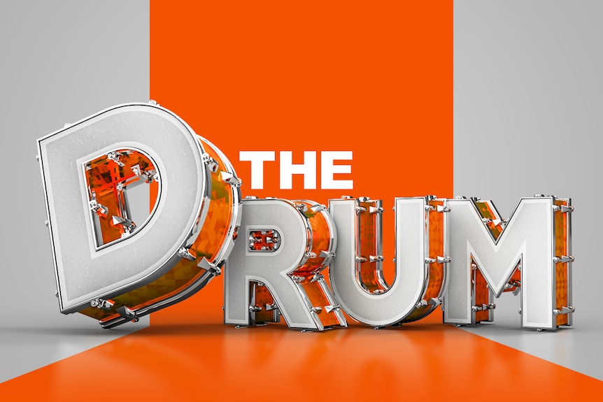 A graphic of The Drum's logo, on an orange background 