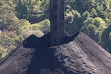 A pile of coal, recently mined