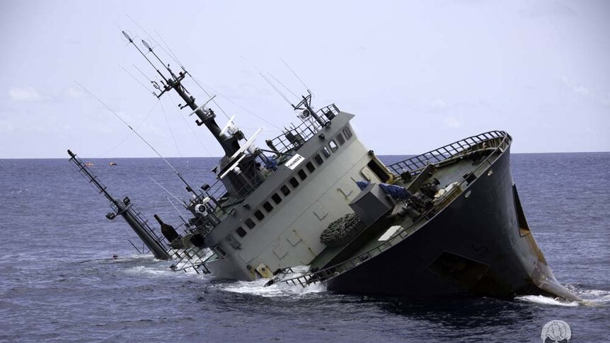 Nigerian flagged fishing ship Thunder sinks