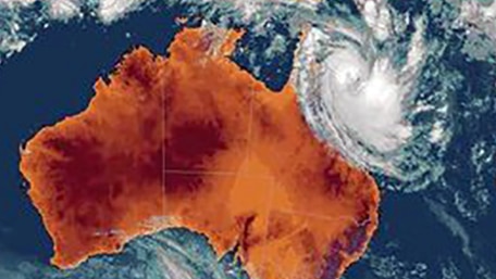 Cyclone on satellite image