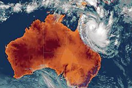 Cyclone on satellite image