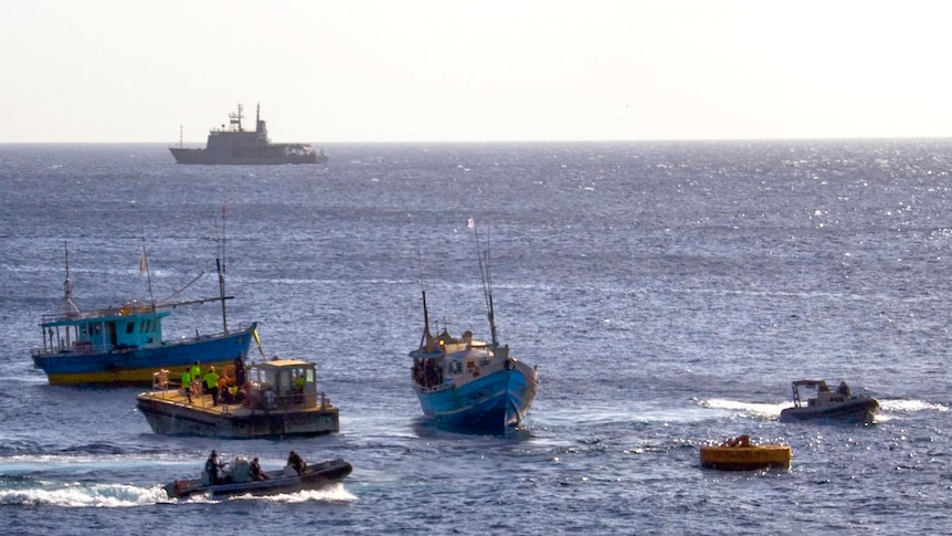 Asylum seeker boats arrive at Christmas Island.
