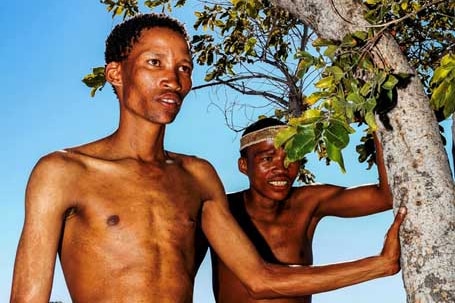 Two San people in Tsumkwe, Namibia