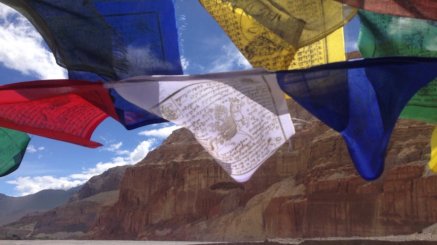 Prayer flags in Mustang, Nepal