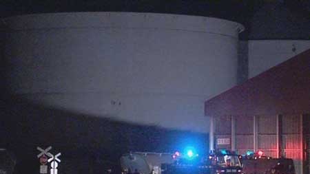 Blast threat: A small evacuation zone remains in place around the silo (file photo).