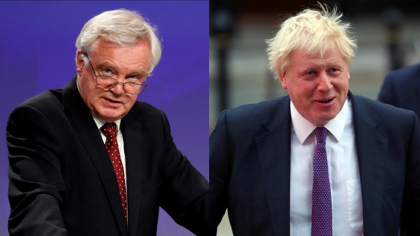 A composite photo of David Davis and Boris Johnson.