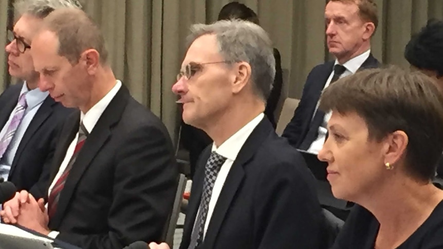 ASIC chairman Greg Medcraft during ASIC testimony before a Parliamentary committee, Sydney August 2017