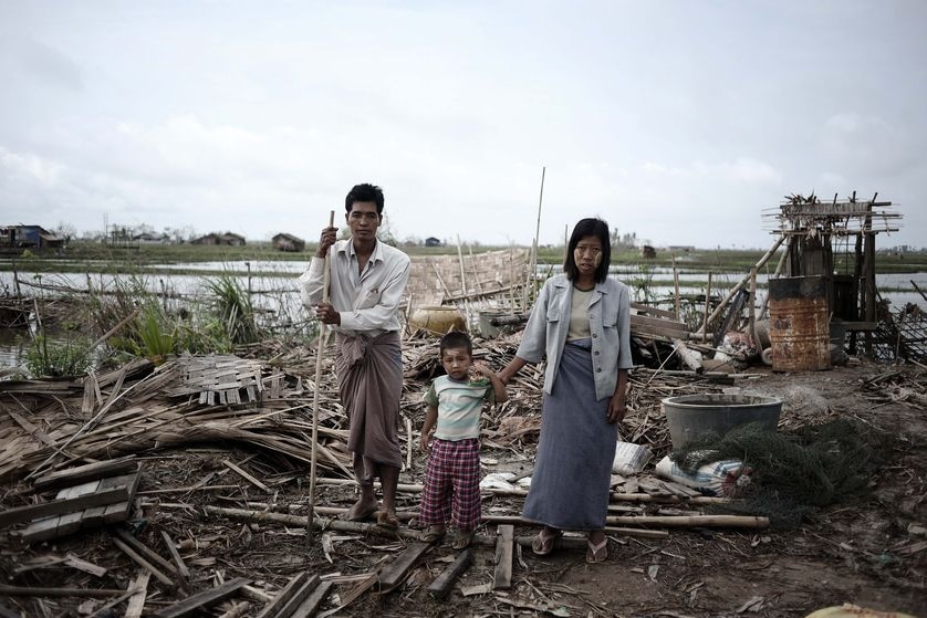 Burmese cyclone survivors