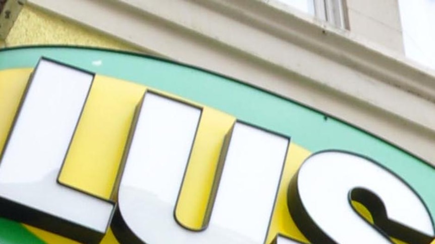 Logo on the front of a Lush Cosmetics store