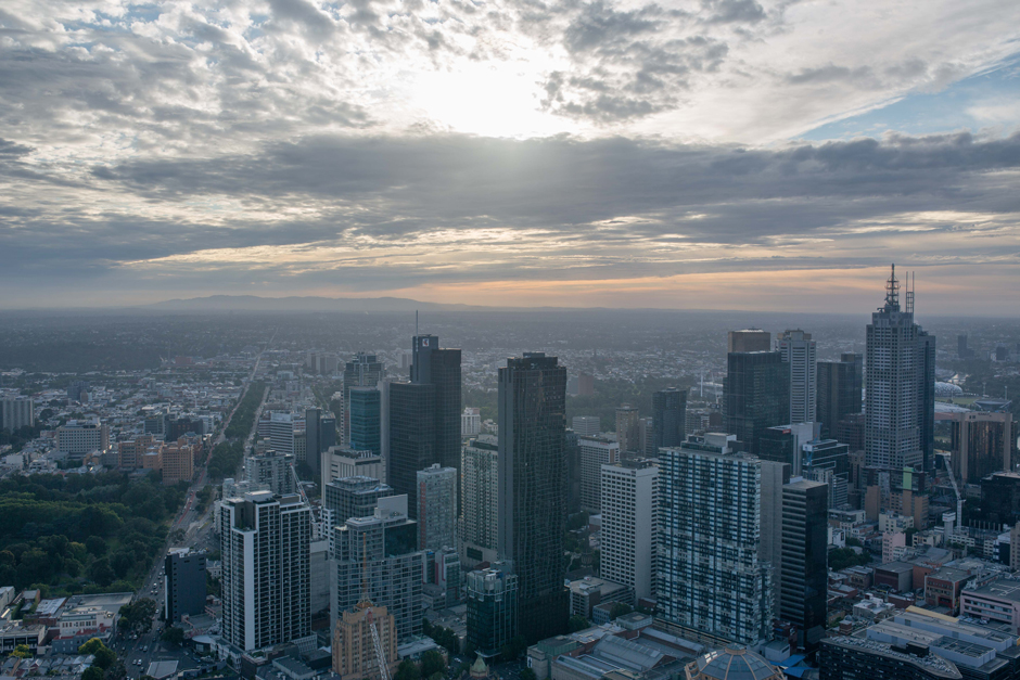 Early morning view of Melbourne.