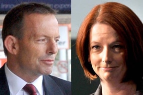 Tony Abbott and Julia Gillard (AAP)