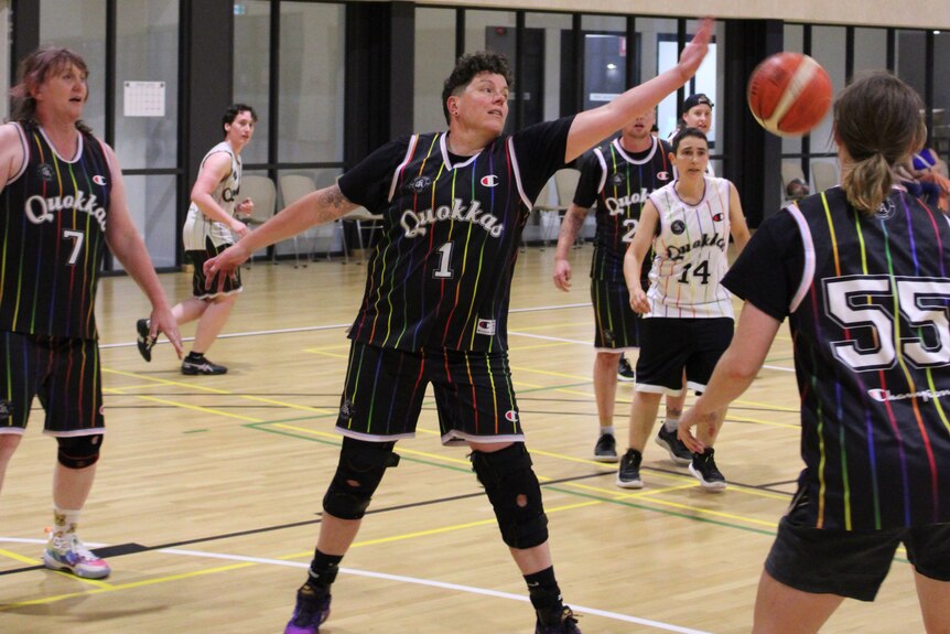 Queer Sporting Alliance President Stella Lesic defends the basketball