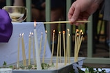 Candle lighting ceremony as part of the Ritual of Lament.