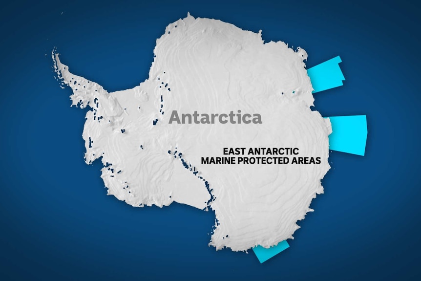 Map of protected areas in Antartica.